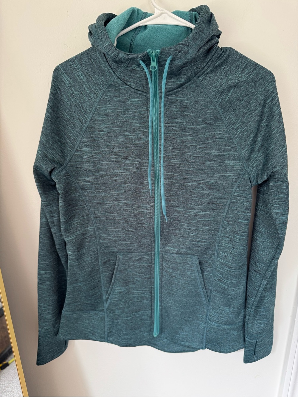 C9 Champion Women's XS Teal Heather Full Zip Tech Fleece Hoodie Jacket